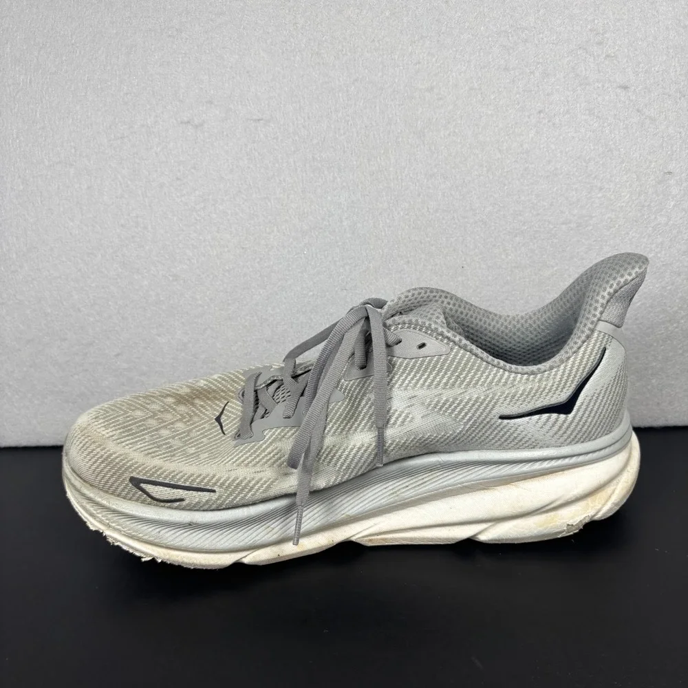 Hoka One One Clifton 9 Harbor Mist Gray Mens 14 D Running Shoes 1127895 HMBC